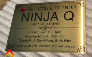 Bảng inox in UV công ty NINJA Q