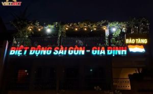 Chữ inox lồng mặt mica Biệt Động Sài Gòn - Gia Định