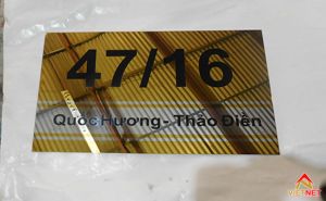 Bảng số nhà inox ăn mòn Quốc Hương - Thảo Điền Quận 2 