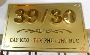 Bảng inox ăn mòn số nhà CÂY KEO THỦ ĐỨC