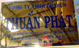 Bảng inox ăn mòn công ty điện cơ Thuấn Phát 
