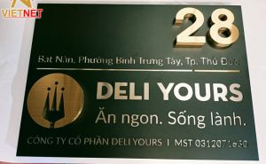 Làm bảng hiệu quảng cáo đẹp cho công ty DELI YOURS