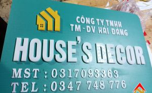 Làm bảng hiệu quảng cáo đẹp công ty House Decor
