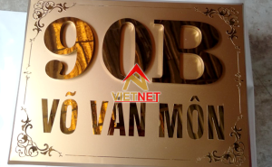 Gia công bảng số nhà inox ăn mòn địa chỉ Võ Văn Môn