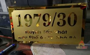 Mẫu bảng số nhà inox ăn mòn TT Nhà Bè