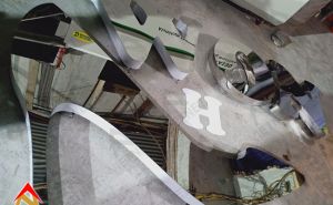 Gia công chữ inox trắng gương cho shop Won 