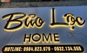 Chữ inox vàng Bảo Lộc Home