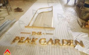 Gia công chữ inox liền cạnh The Peak Garden 