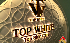 Bảng hiệu công ty Nhà Máy Sản Xuất Mỹ Phẩm Top White