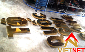 Gia công chữ inox vàng Tổ Quốc Ghi Công