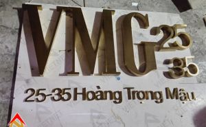 Chữ inox vàng xước VMG 