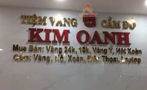 Bảng hiệu DNTN tiệm vàng và cầm đồ Kim Oanh