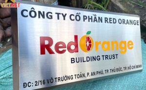 Đầu tư bền vững bảng tên công ty ăn mòn bằng inox chất lượng cao