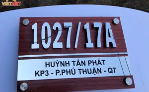 Gia công bảng số nhà đẹp ở Quận 7