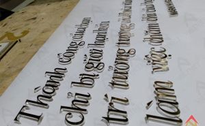 Gia công chữ inox trắng gương bền đẹp theo yêu cầu