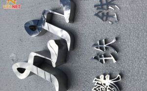 Gia công chữ inox trắng gương chữ Trung