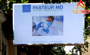 Gia công hộp đèn quảng cáo Y Khoa Pasteur