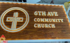 Làm bảng hiệu quảng cáo đẹp 6th Ave Community Church