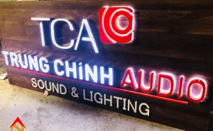 Làm bảng hiệu quảng cáo đẹp Trung Chinh Audio 