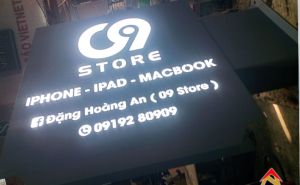 Làm hộp đèn quảng cáo cửa hàng 09 Store