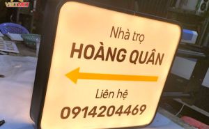 Làm hộp đèn quảng cáo nhà trọ Hoàng Quân