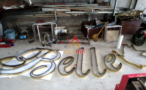 Mẫu bảng hiệu quảng cáo đẹp Thẩm Mỹ Viện Belle