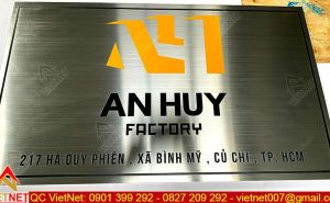 Mẫu bảng tên công ty ăn mòn bằng inox bền đẹp