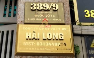 Mẫu bảng tên công ty ăn mòn bằng inox đẹp