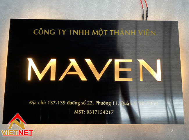 Làm bảng hiệu quảng cáo đẹp cho Công ty MAVEN