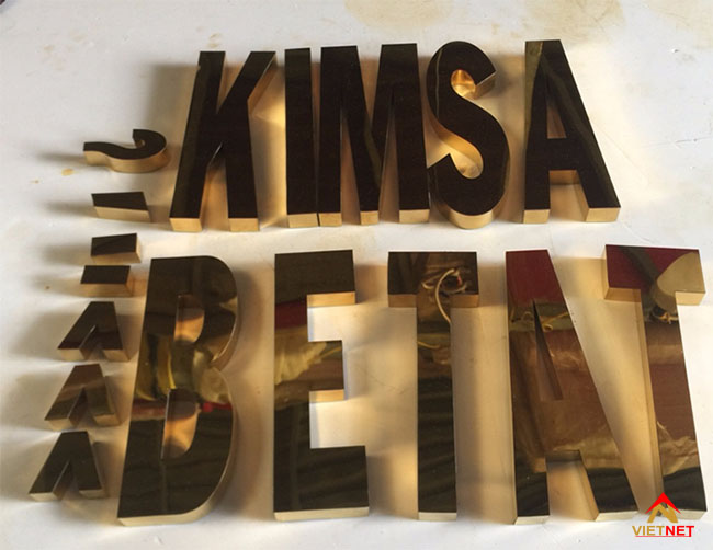 Chữ inox vàng Kimsa Betat 1