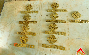 Logo và chữ inox vàng Thời Trang GOSTO